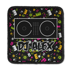 Music DJ Master Iron On Square Patch w/ Name or Text