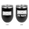 DJ Music Master Stainless Wine Tumblers - Black - Double Sided - Approval