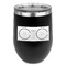 DJ Music Master Stainless Wine Tumblers - Black - Single Sided - Front