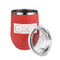 DJ Music Master Stainless Wine Tumblers - Coral - Double Sided - Alt View