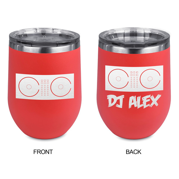 DJ Music Master Stainless Wine Tumblers - Coral - Double Sided - Approval