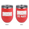 DJ Music Master Stainless Wine Tumblers - Coral - Double Sided - Approval