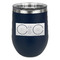 DJ Music Master Stemless Stainless Steel Wine Tumbler - Navy - Double Sided (Personalized)