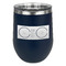 DJ Music Master Stemless Stainless Steel Wine Tumbler - Navy - Single Sided