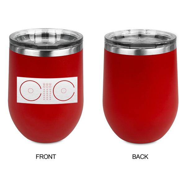 DJ Music Master Stainless Wine Tumblers - Red - Single Sided - Approval