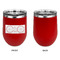 DJ Music Master Stainless Wine Tumblers - Red - Single Sided - Approval