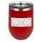 DJ Music Master Stainless Wine Tumblers - Red - Single Sided - Front