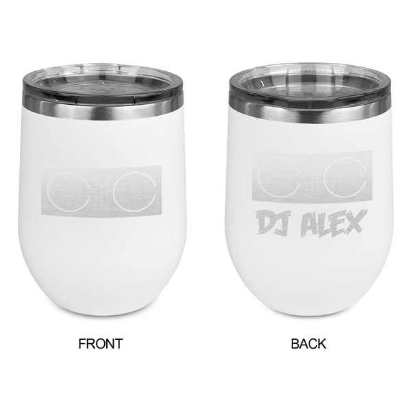 DJ Music Master Stainless Wine Tumblers - White - Double Sided - Approval