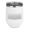 DJ Music Master Stainless Wine Tumblers - White - Single Sided - Front