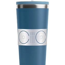 DJ Music Master RTIC Everyday Tumbler with Straw - 28oz - Steel Blue - Double-Sided (Personalized)