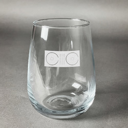 DJ Music Master Stemless Wine Glass - Engraved