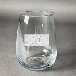 DJ Music Master Stemless Wine Glass - Engraved