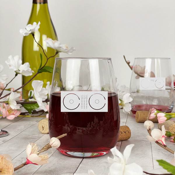 DJ Music Master Stemless Wine Glass - In Context