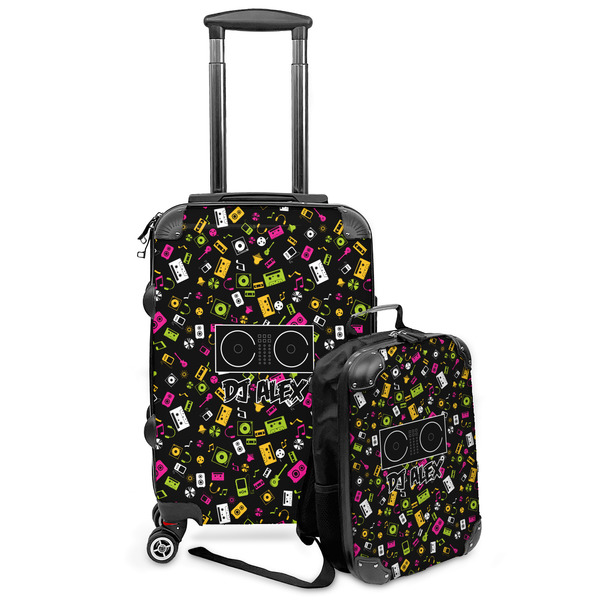 Custom DJ Music Master Kids 2-Piece Luggage Set - Suitcase & Backpack (Personalized)