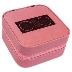 DJ Music Master Travel Jewelry Boxes - Pink Leather