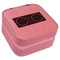 DJ Music Master Travel Jewelry Boxes - Leather - Pink - Angled View