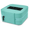 DJ Music Master Travel Jewelry Boxes - Leather - Teal - View from Rear