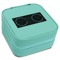 DJ Music Master Travel Jewelry Box - Teal Leather