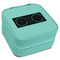DJ Music Master Travel Jewelry Boxes - Leatherette - Teal - Angled View