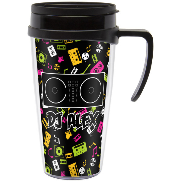 Custom Music DJ Master Acrylic Travel Mug with Handle (Personalized)