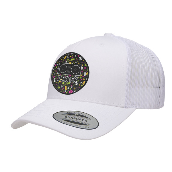 Custom DJ Music Master Trucker Hat - White (Personalized)