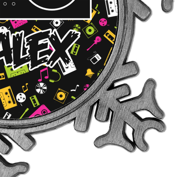 Music DJ Master Vintage Snowflake - Detail