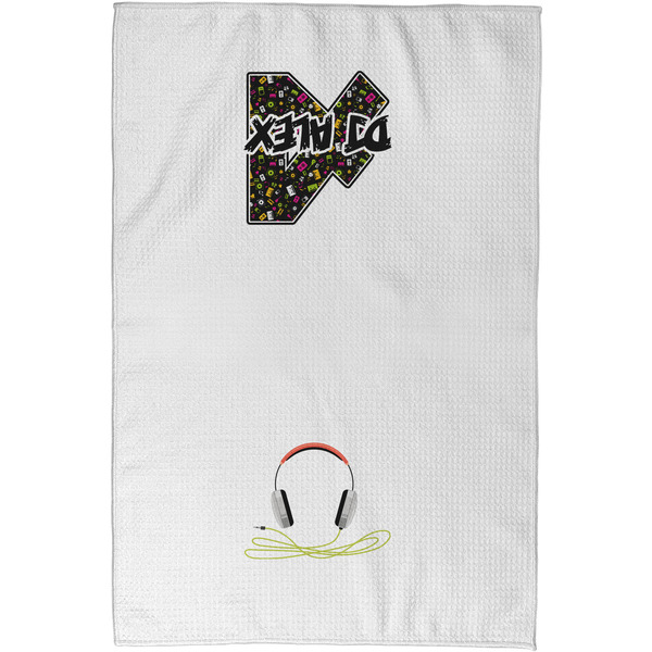 DJ Music Master Waffle Towel - Partial Print - Approval Image