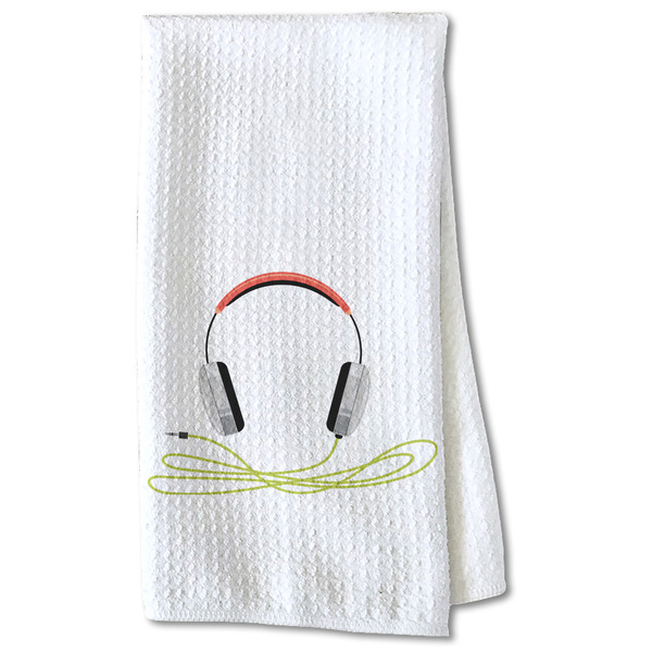 Custom DJ Music Master Kitchen Towel - Waffle Weave - Partial Print (Personalized)