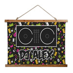 DJ Music Master Wall Hanging Tapestry - Wide (Personalized)