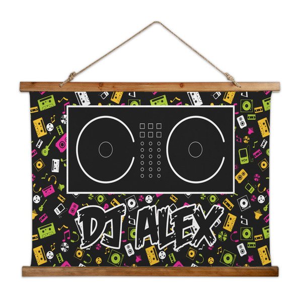 Custom DJ Music Master Wall Hanging Tapestry - Wide (Personalized)