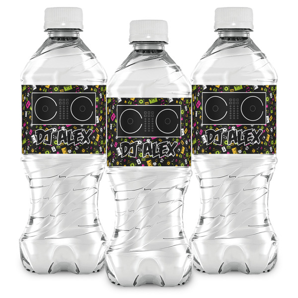 DJ Music Master Water Bottle Labels - Front View