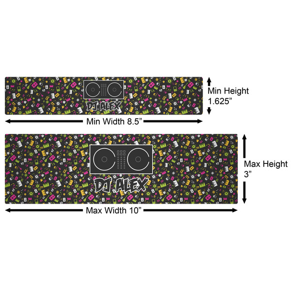 DJ Music Master Water Bottle Labels w/ Dimensions