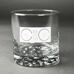 DJ Music Master Whiskey Glass (Single) (Personalized)