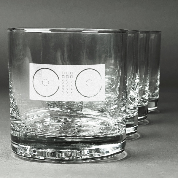 Custom Music DJ Master Whiskey Glasses (Set of 4)