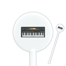 DJ Music Master 5.5" Round Plastic Stir Sticks - White - Single Sided