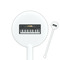 DJ Music Master 5.5" Round Plastic Stir Sticks - White - Single Sided