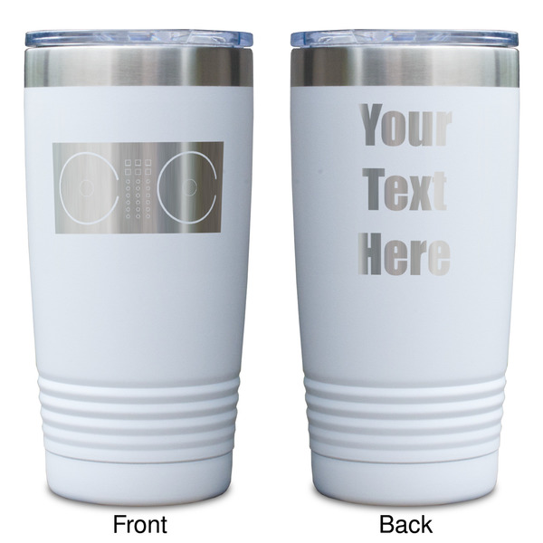 DJ Music Master White Polar Camel Tumbler - 20oz - Double Sided - Approval