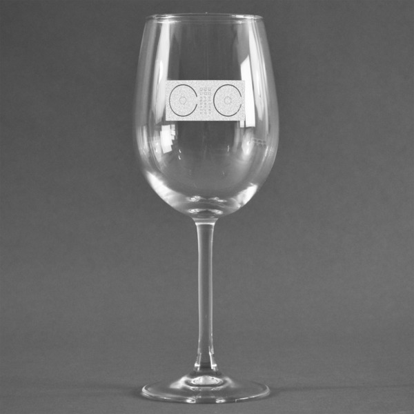 Custom DJ Music Master Wine Glass - Engraved