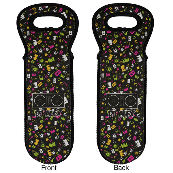 DJ Music Master Wine Tote Front & Back