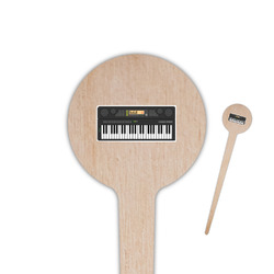 DJ Music Master 4" Round Wooden Food Picks - Double Sided