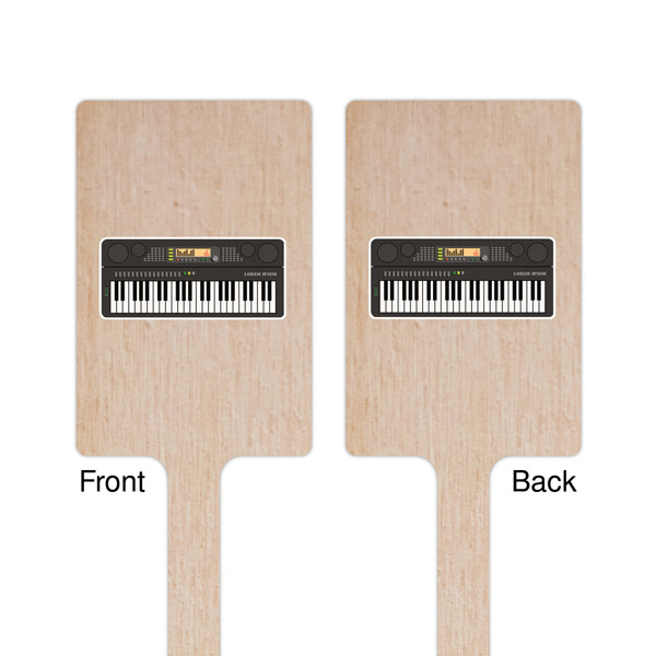 DJ Music Master Wooden 6.25" Stir Stick - Rectangular - Double Sided - Front & Back