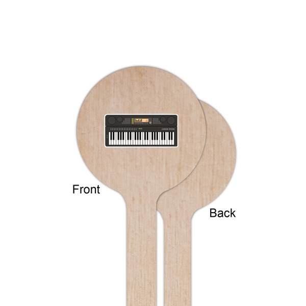 DJ Music Master Wooden 6" Stir Stick - Round - Single Sided - Front & Back