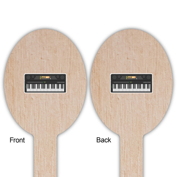DJ Music Master Wooden Food Pick - Oval - Double Sided - Front & Back