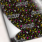DJ Music Master Wrapping Paper Sheets - Single-Sided - 20" x 28" (Personalized)