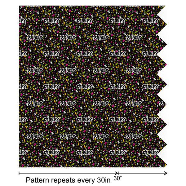 DJ Music Master Wrapping Paper Roll - Satin - Partial Roll