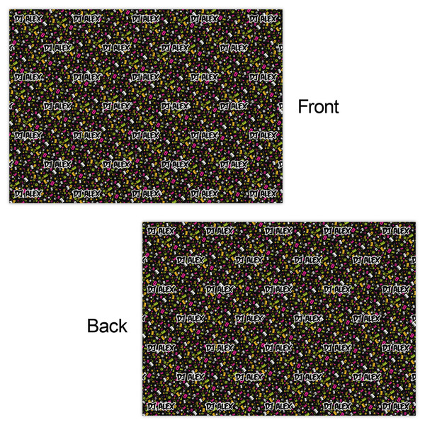 DJ Music Master Wrapping Paper Sheet - Double Sided - Front & Back
