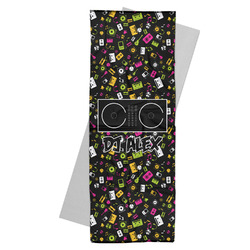 DJ Music Master Yoga Mat Towel w/ Name or Text