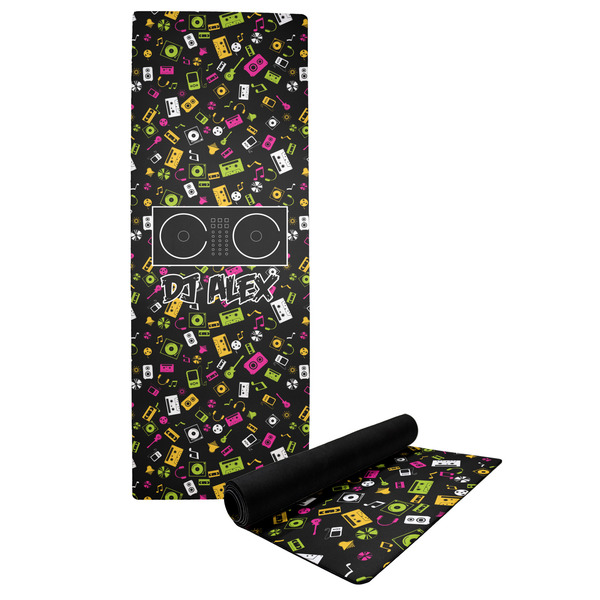 Custom DJ Music Master Yoga Mat w/ Name or Text