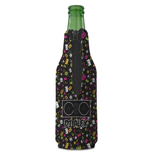 DJ Music Master Zipper Bottle Cooler - BACK (bottle)