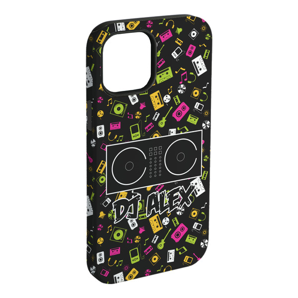 Custom DJ Music Master iPhone Case - Rubber Lined - iPhone 15 Plus (Personalized)